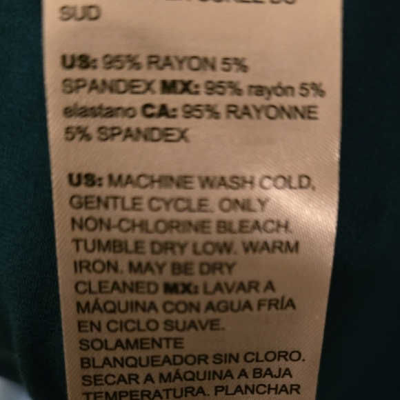 Chico's Teal and Black Geometric Long Sleeve Top - Picture 4 of 5